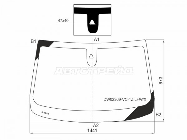 Стекло лобовое (Камера) Chevrolet Equinox 17-21  / GMC Terrain 17-23