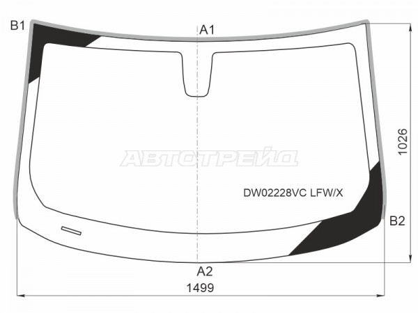 Стекло лобовое (Молдинг / 4D SED) Chevrolet Malibu 15-