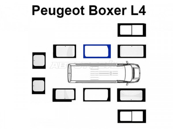 Стекло кузова боковое (не опускное) (Слева / Цвет зеленый) Peugeot Boxer 06-  / Citroen Jumper 06-