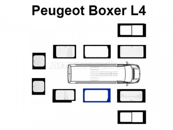 Стекло кузова боковое (не опускное) (Справа / Цвет зеленый) Peugeot Boxer 06-  / Citroen Jumper 06-