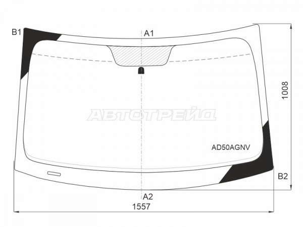 Стекло лобовое Dodge Journey 07-15  / Fiat Freemont 13-15