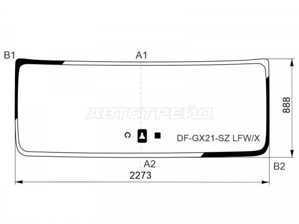 Стекло лобовое (Камера / Датчик дождя) Dongfeng GX (DFH4180) 18-