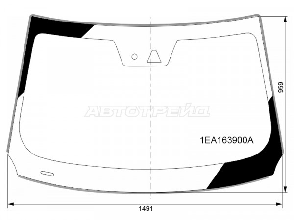 Стекло лобовое (Антенна / Камера / Датчик дождя / Молдинг) Bestune T77 24-  / FAW Bestune T77 18-