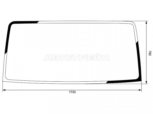Стекло лобовое FAW CA1051 05-19  / CA1061 05-19