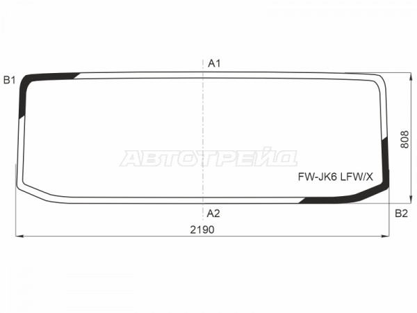 Стекло лобовое FAW JK6 15-