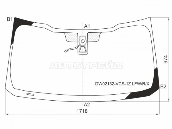 Стекло лобовое (Камера / Датчик дождя) Ford F150 14-17  / F250 16-19