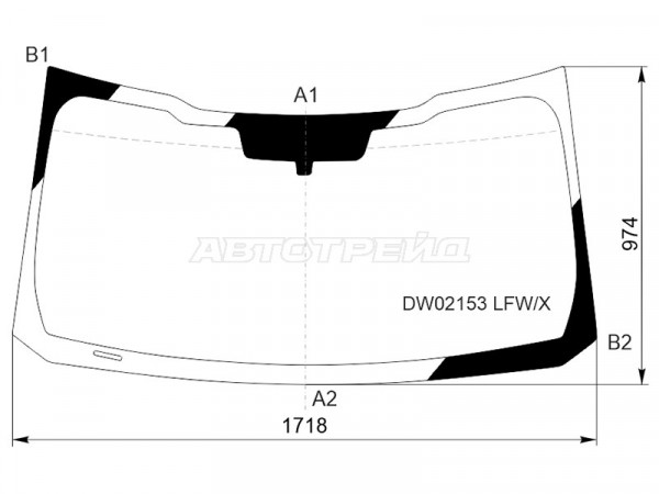 Стекло лобовое Ford F150 14-20  / F250 16-19