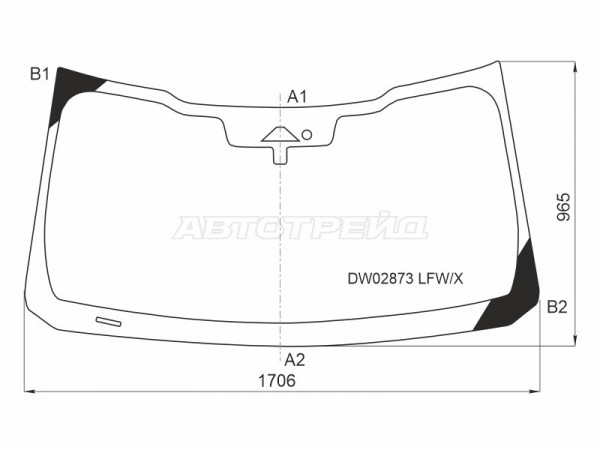 Стекло лобовое (Большая камера / Датчик дождя) Ford F150 23-