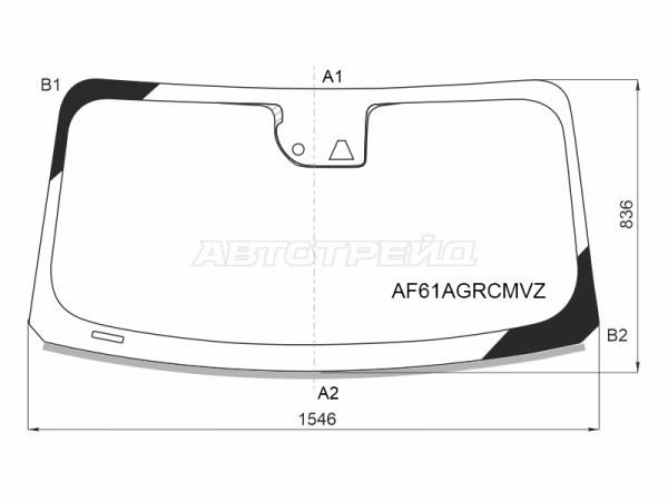 Стекло лобовое (Камера / Датчик дождя / Молдинг) Ford Mustang 17-23