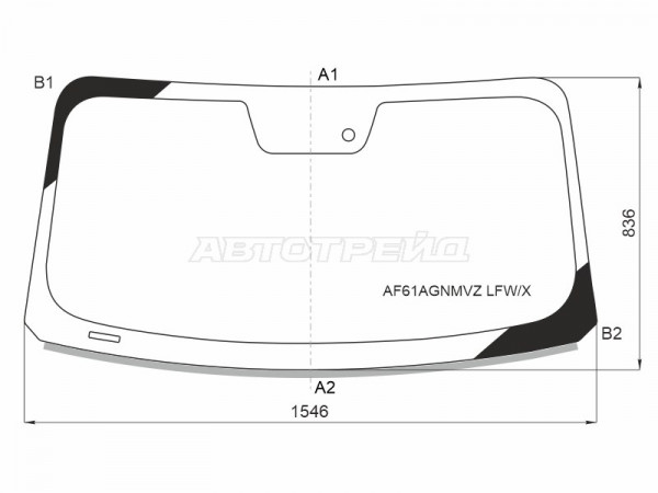 Стекло лобовое (Датчик дождя / Молдинг) Ford Mustang 14-23