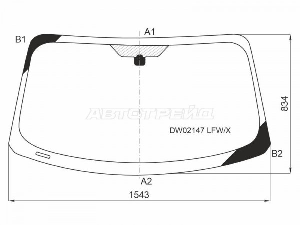 Стекло лобовое Ford Mustang 14-23
