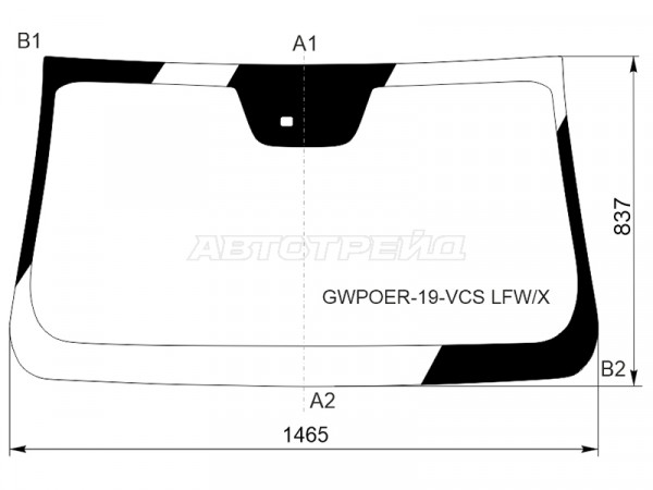 Стекло лобовое (Датчик дождя / 4D PICK UP) Great Wall Poer 21-25