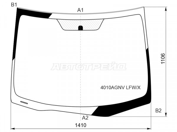 Стекло лобовое (Молдинг / 5D HBK) Honda Civic 11-17