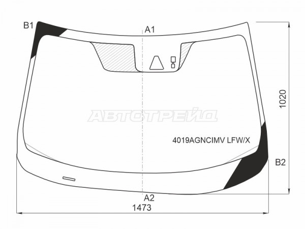 Стекло лобовое (Камера / Датчик дождя) Honda Civic 15-21  / Insight 18-22
