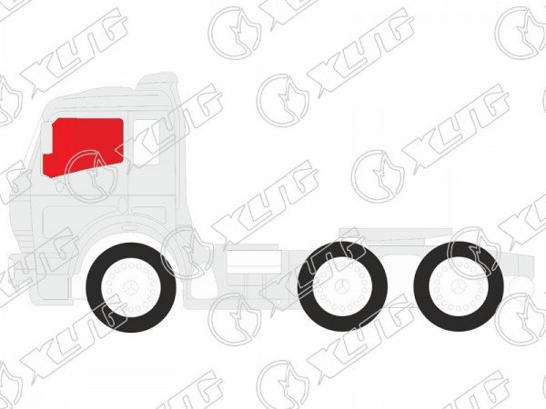 Стекло переднее левое опускное HINO SUPER DOLPHIN PROFIA Y680 FR2 92-