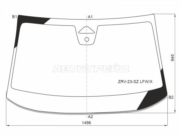 Стекло лобовое (Камера / Датчик дождя / без VICS) Honda HR-V 22-  / ZR-V 22-