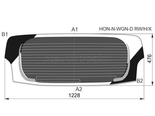 Стекло заднее (Затемненное / Обогрев) Honda N-WGN 13-19
