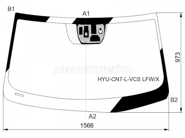 Стекло лобовое (Датчик дождя) Hyundai Elantra 20-  / Avante 20-