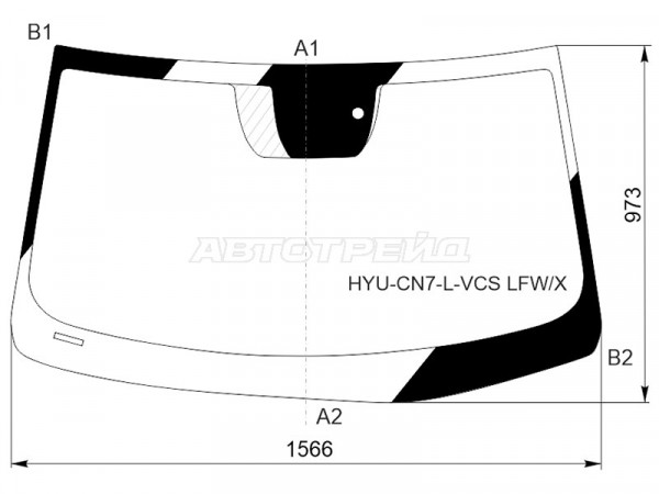 Стекло лобовое (Датчик дождя) Hyundai Elantra 20-  / Avante 20-