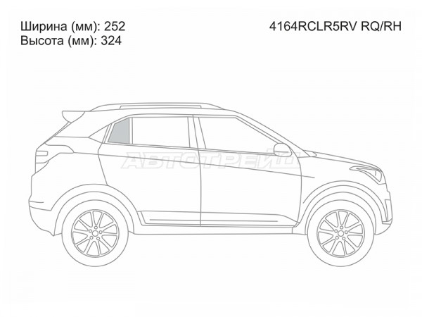 Стекло форточки (Сзади / Справа / Без оттенка) Hyundai Creta 15-21