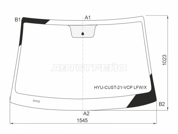 Стекло лобовое Hyundai Custin 21-