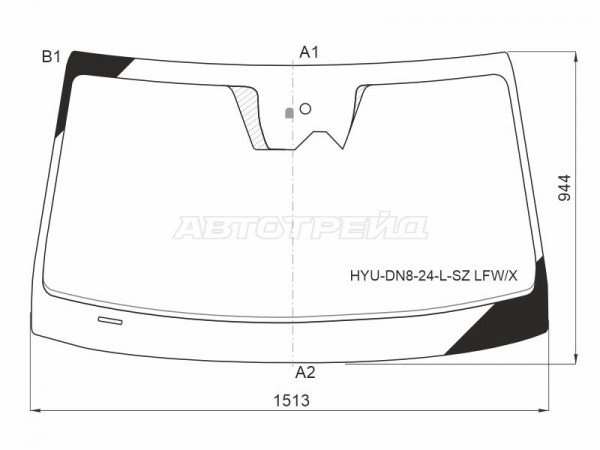 Стекло лобовое (Камера / Датчик дождя) Hyundai Sonata 23-