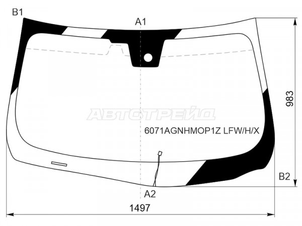 Стекло лобовое (Обогрев щеток / Камера / Датчик дождя) Infiniti M25 10-14  / M35 10-13