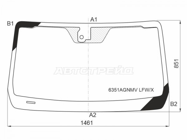 Стекло лобовое (Датчик дождя) Isuzu D-MAX 19-  / MU-X 20-