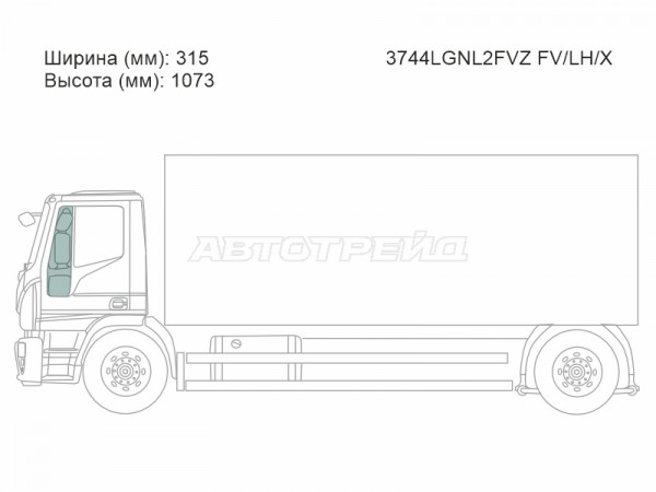 Стекло форточки (Спереди / Слева / Цвет зеленый) Iveco Eurocargo 03-