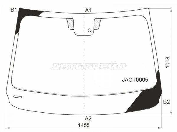 Стекло лобовое (Датчик дождя) JAC J7 20-  / Moskvich 6 23-