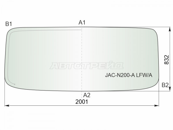 Стекло лобовое JAC N200 22-