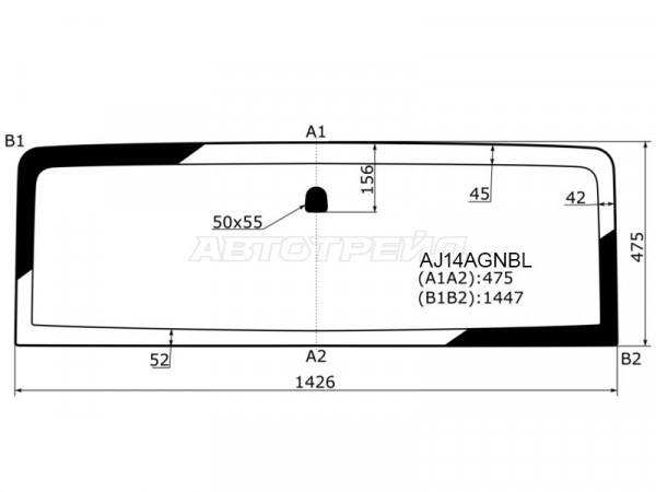 Стекло лобовое Jeep Wrangler 06-18