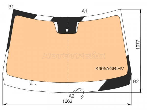 Стекло лобовое (Обогрев полный) Kia Carnival 20-