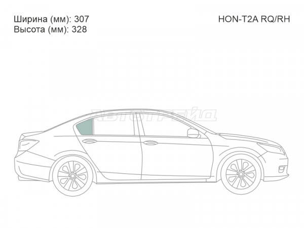 Стекло форточки (Сзади / Справа / Цвет зеленый) Honda Accord 12-20