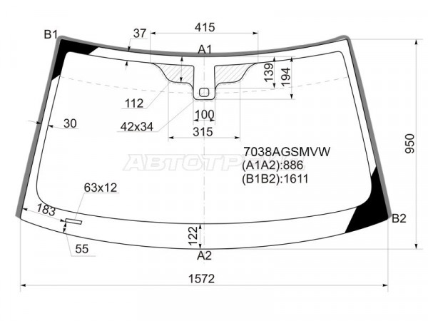 Стекло лобовое (Датчик дождя / Молдинг) Land Rover Freelander 06-14