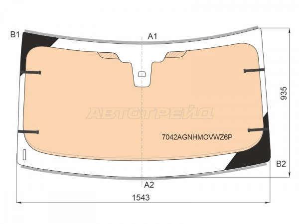 Стекло лобовое (Обогрев полный / Датчик дождя / Молдинг / 3D) Land Rover Range Rover Evoque 15-18
