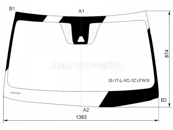 Стекло лобовое (Камера / 4D SED) Lexus IS 16-