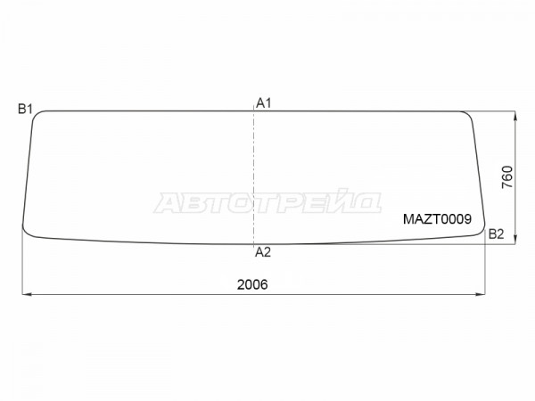 Стекло лобовое MAZ 5432 81-