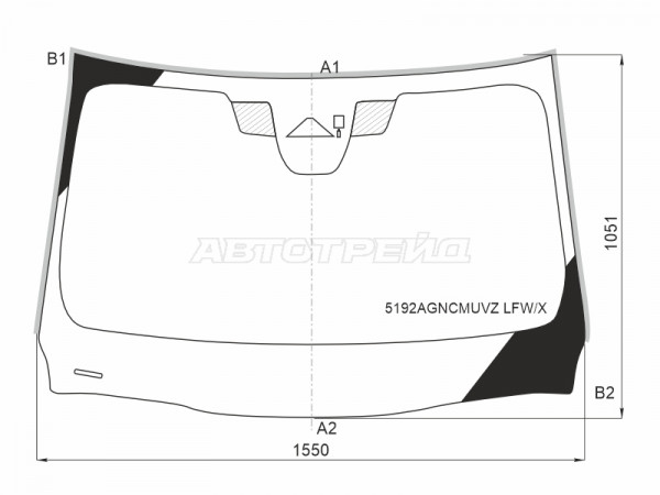 Стекло лобовое (Камера / Датчик дождя / Проекция / Молдинг) Mazda CX-60 22-