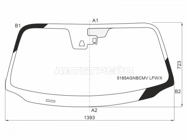 Стекло лобовое (Камера / Датчик дождя) Mazda Roadster 15-