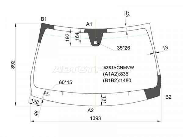 Стекло лобовое (Датчик дождя / Молдинг) Mercedes-Benz A-Class 12-15  / CLA-Class 13-16