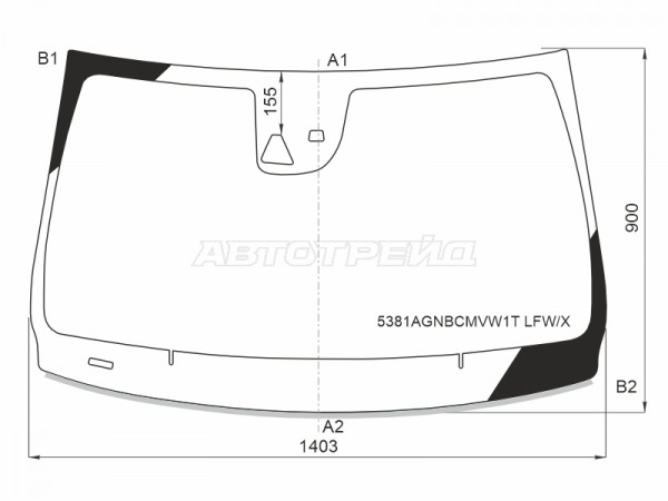 Стекло лобовое (Камера / Датчик дождя / Молдинг) Mercedes-Benz A-Class 15-18  / CLA-Class 16-19