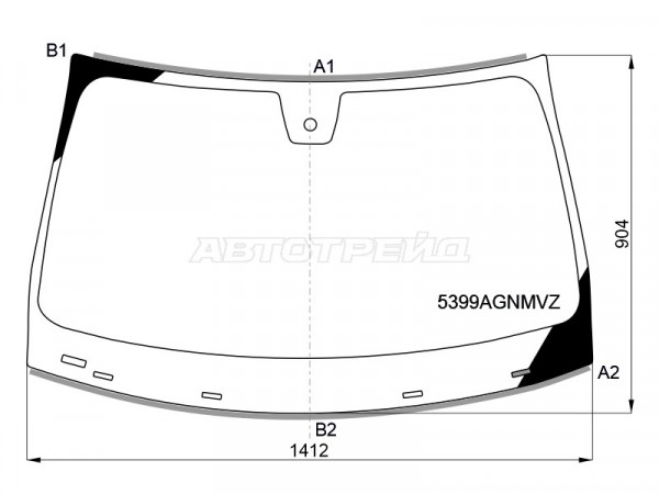 Стекло лобовое (Датчик дождя / Молдинг) Mercedes-Benz A-Class 18-23  / CLA-Class 19-23
