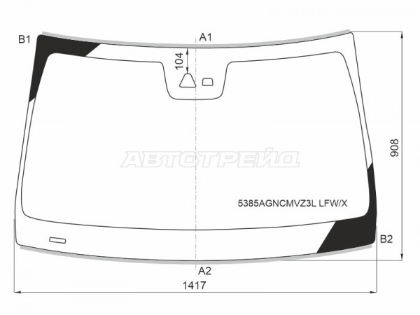 Стекло лобовое (Камера / Датчик дождя / Молдинг) Mercedes-Benz C-Class 18-21