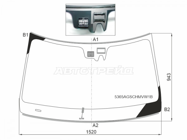 Стекло лобовое (Обогрев щеток / Камера / Датчик дождя / Молдинг) Mercedes-Benz CL-Class 06-14