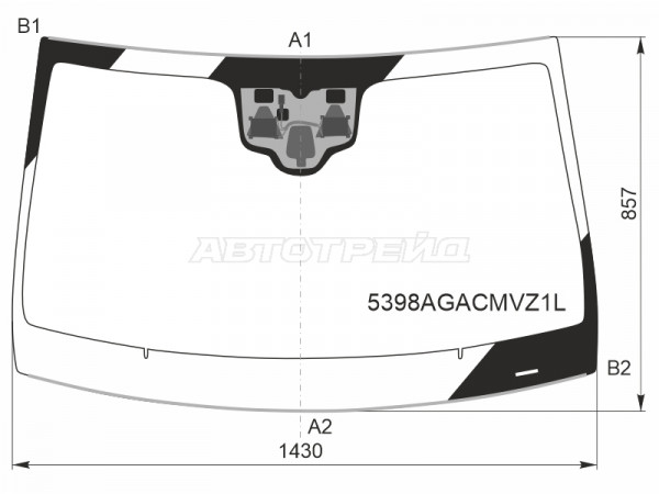 Стекло лобовое (Две камеры / Датчик дождя / Молдинг / 2D CPE) Mercedes-Benz E-Class 16-20