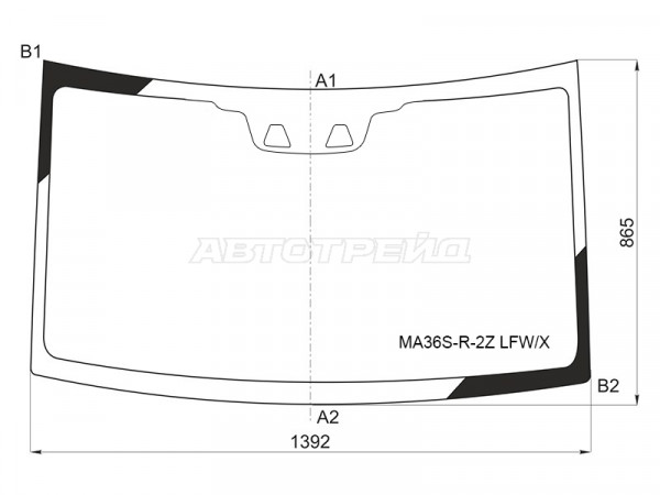 Стекло лобовое (Две камеры) Suzuki Solio 15-20  / Mitsubishi Delica D:2 15-20