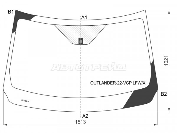 Стекло лобовое Mitsubishi Outlander 21-24