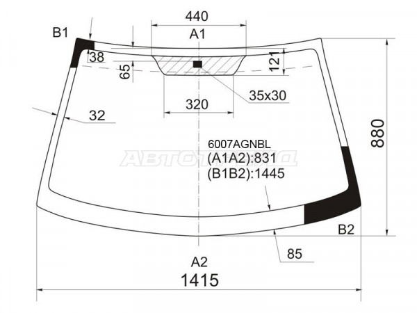 Стекло лобовое Nissan Almera 00-06  / Almera Classic 06-12
