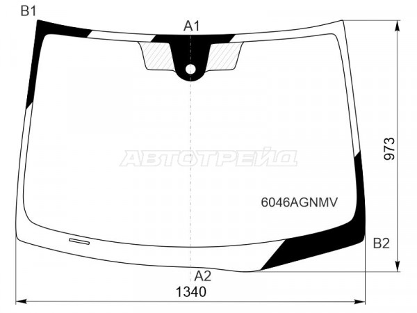 Стекло лобовое (Датчик дождя) Nissan Tiida 04-14  / Tiida Latio 04-12